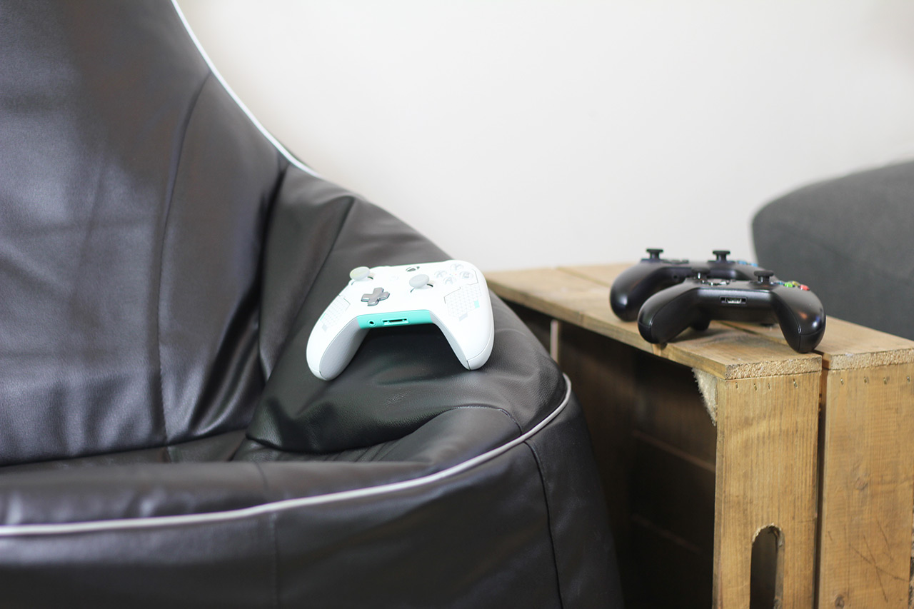 The Question Playing Video Games From a Beanbag Chair - Fan